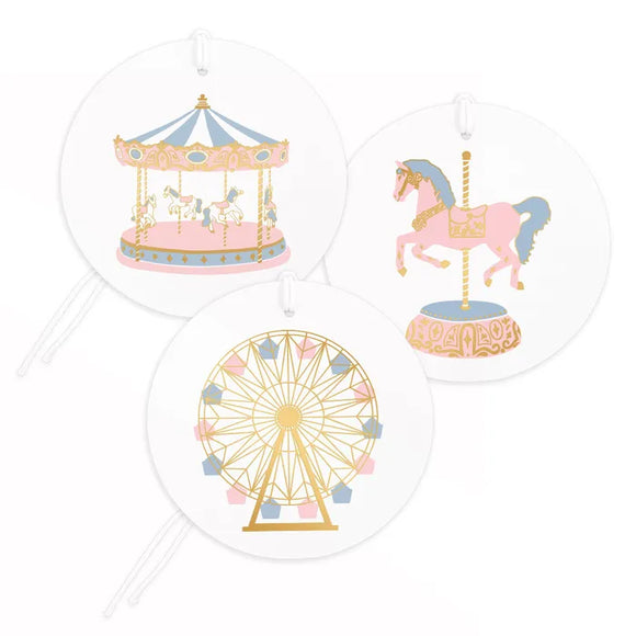 Carousel Gift Tag Trio Pack of 6