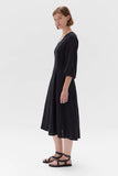 Colette Dress Black Linen