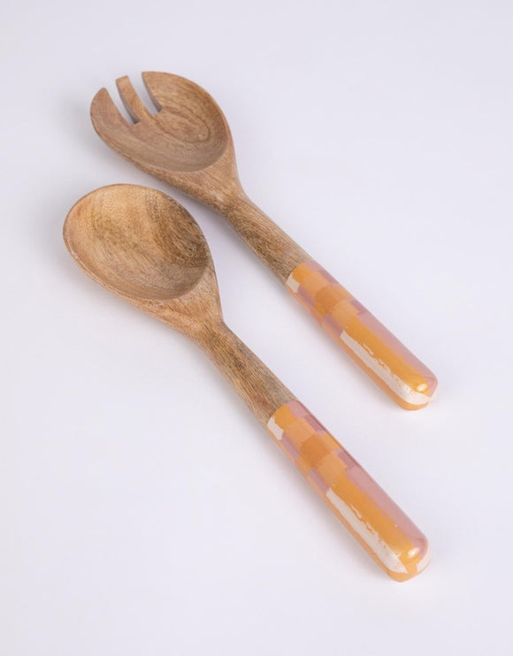 Bondi Salad Servers Tango Stripes