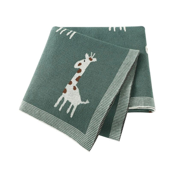 Geoff the Giraffe Blanket Green