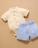 Crinkle Cotton Shorts Carribean