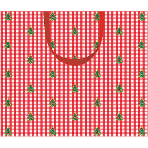 Large Horizontal Bag - Christmas Tree Gingham