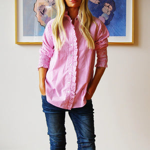 Poppy Stripe Shirt Pink Sorbet