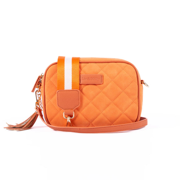 Sally Quilted- Apricot Suede