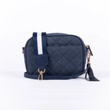 Sally Quilted - Navy Suede