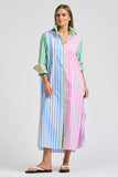 Luna Longline Shirtdress - Spring Combo