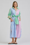 Luna Longline Shirtdress - Spring Combo