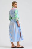 Luna Longline Shirtdress - Spring Combo