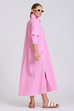 The Adele Shirtdress Double Pink Stripe
