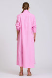 The Adele Shirtdress Double Pink Stripe