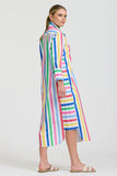The Andrea Shirtdress Fiesta Stripe