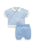 Knitted Polo Set Caribbean Melange