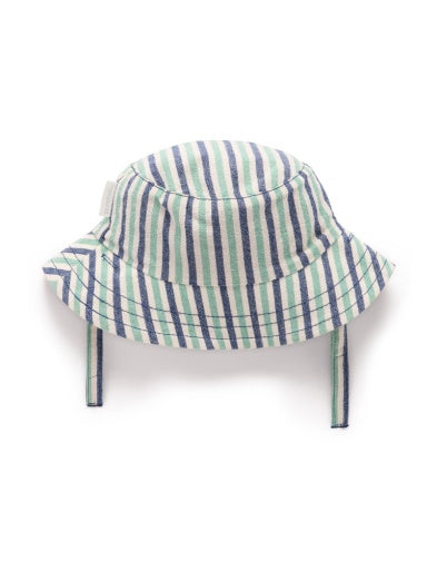 Reversible Striped Bucket Hat Iguana Stripe