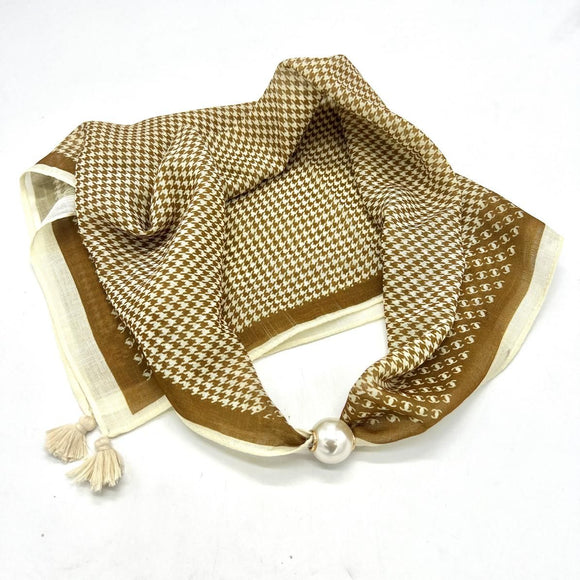 Pearl Finished Scarf Olive