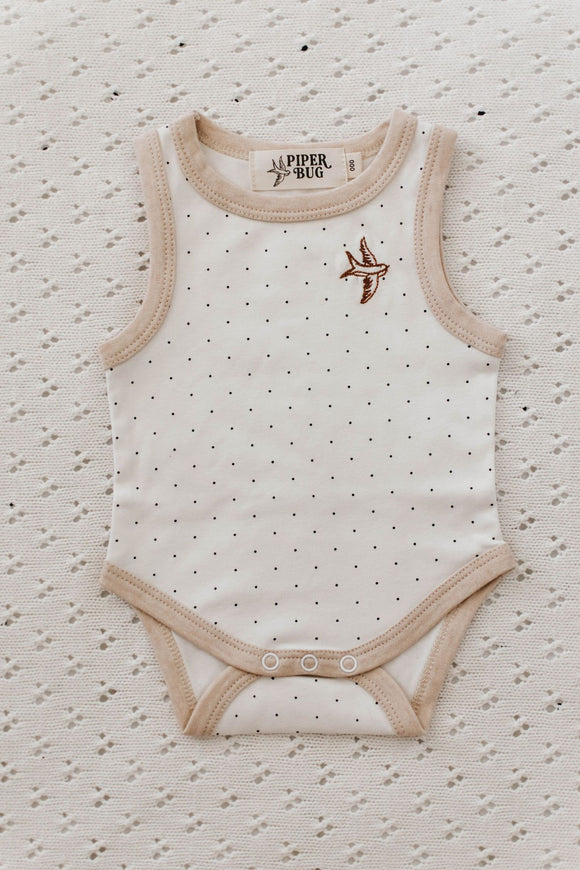 Basic Singlet Suit Snow Dotty