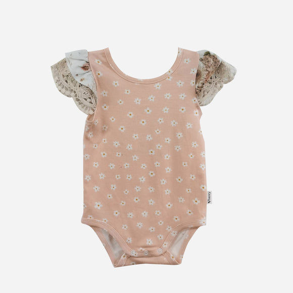 Baby Girls Knit Romper - Daisy Floral