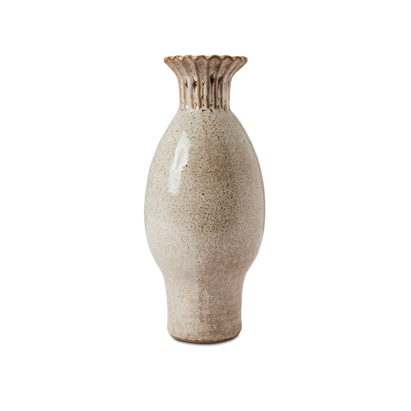 Frill Tall Grey Vase 14x30.5cm