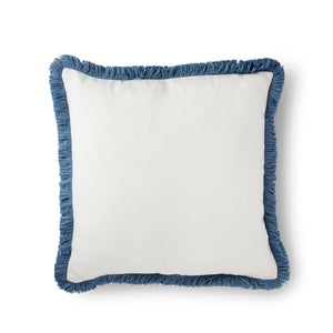 Vera Blue Fringe Cushion 50cm