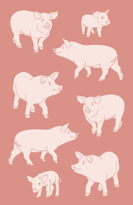 Tea Towel Pig