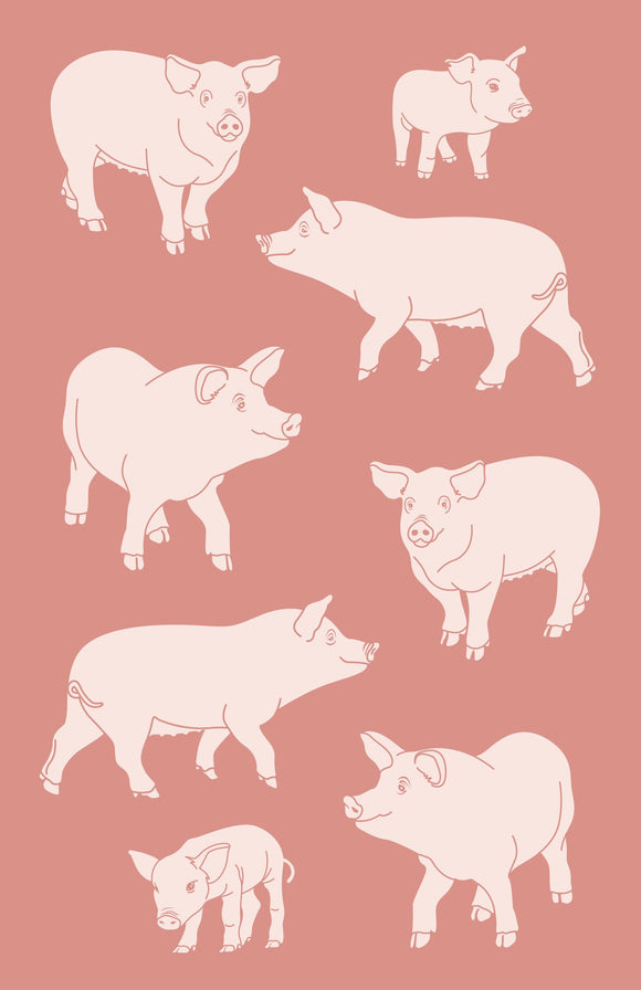 Tea Towel Pig
