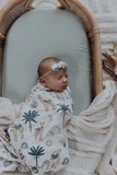 Zahara Azul Bamboo Jersey Swaddle Wrap