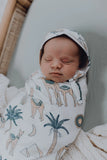 Zahara Azul Bamboo Jersey Swaddle Wrap