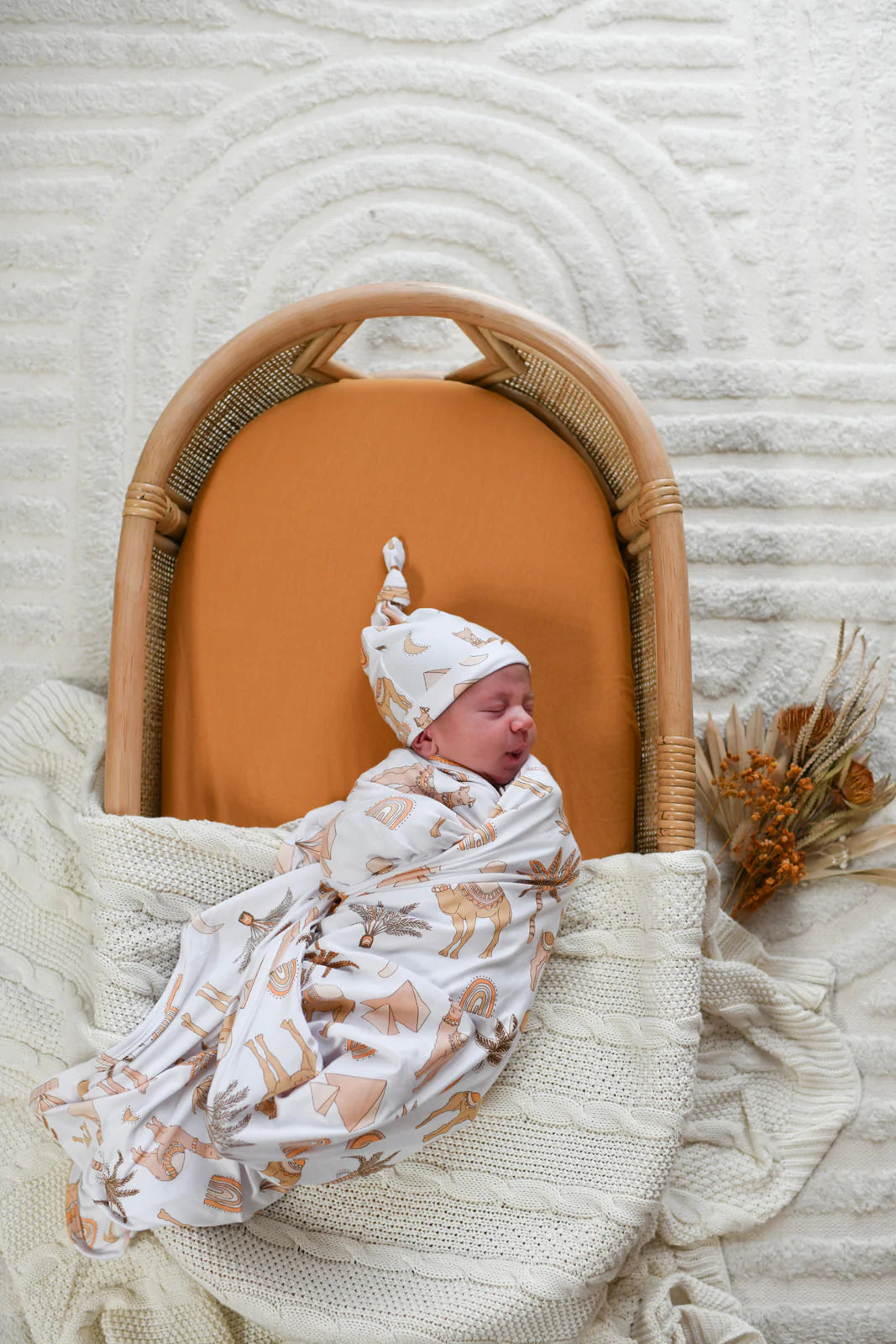 Organic Muslin Wrap - Rainbow Baby