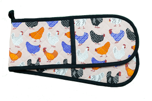 Double Oven Glove Bright Hen