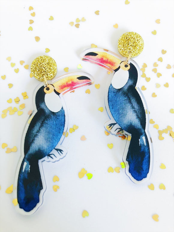 Toucan Mega Dangle Earrings