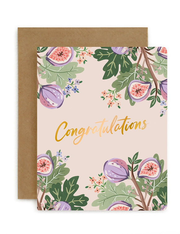 Congratulations - Fig Greeting Card