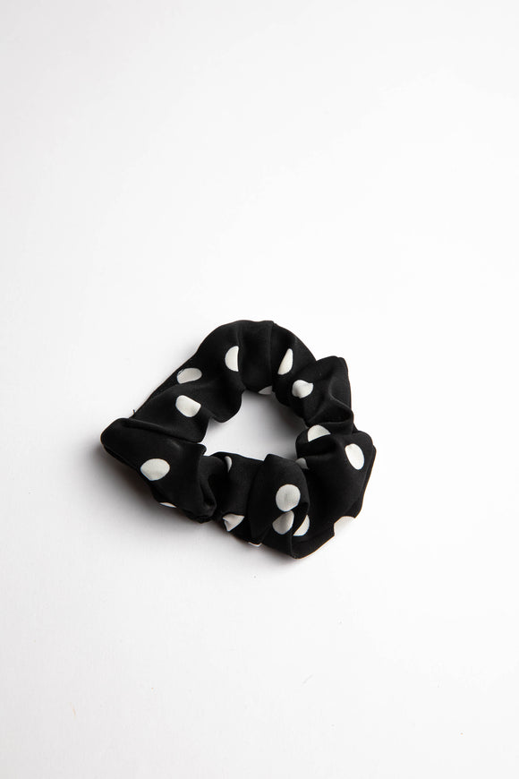 Spotted Scrunchie Black & White
