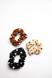 Spotted Scrunchie Black & White