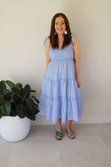 Fleur Dress Blue Gingham