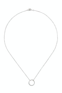 Hollow Circle Necklace Silver