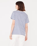 Essential Cotton Crew Tee Newport Blue Stripe