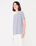 Essential Cotton Crew Tee Newport Blue Stripe