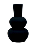 Tate Ripple Black Matte Vase