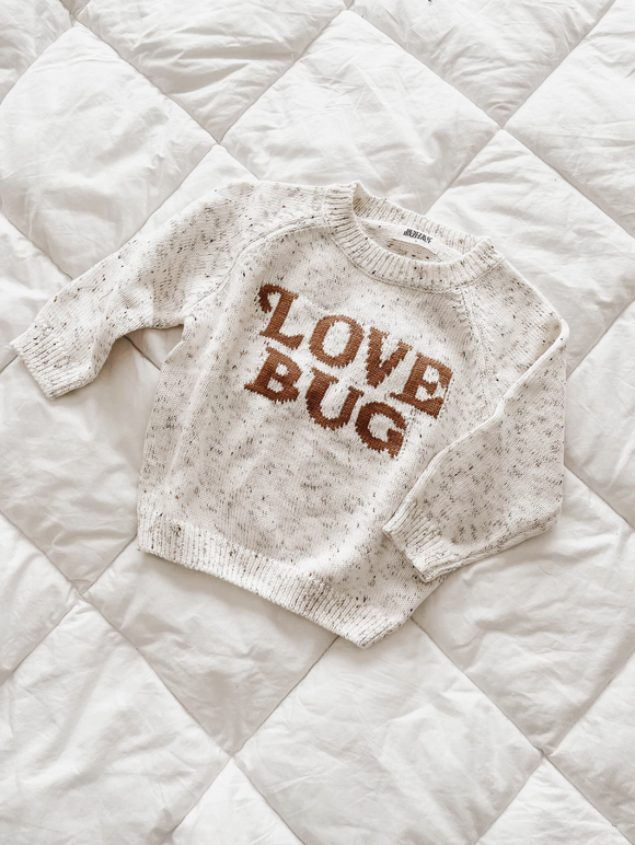 Love Bug Knit Jumper Oatmeal