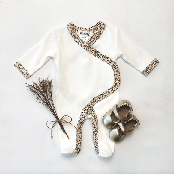 Baby Girls Winter Onesie - Cream