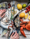 Crab & Squid Tea Towel
