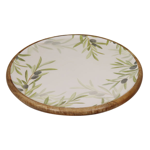 Olive Leaf Round Platter Large
