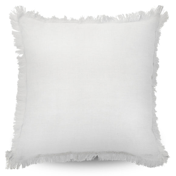 Monaco Fringe Cushion White 50x50