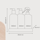 Dishwashing Liquid, Hand Wash & Bench Spray + Tray Premium Kitchen Trio
