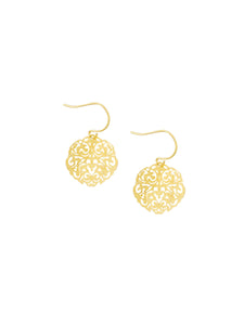 Gold Mini Filigree Earrings