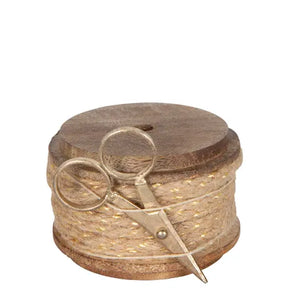 Golden Jute Cord with Scissors 10m