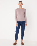 Rib Long Sleeve Knit Fawn